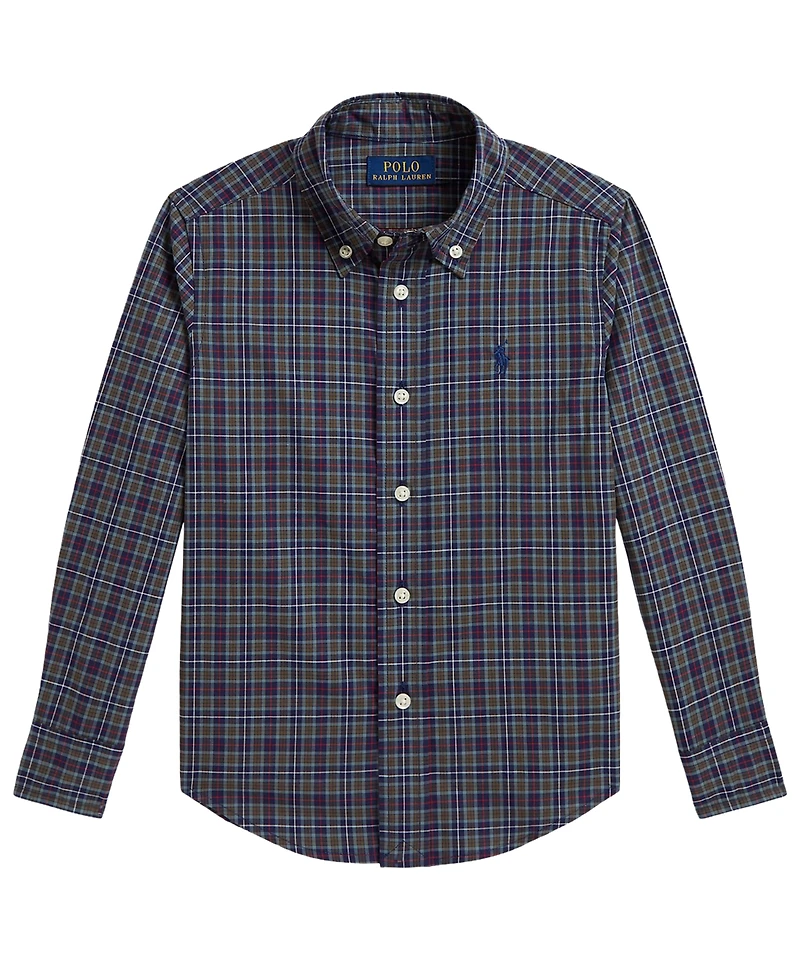 Polo Ralph Lauren Boys' 2T-7 Plaid Cotton Poplin Shirt