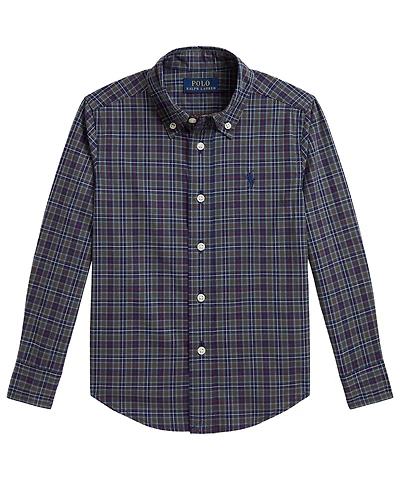 Polo Ralph Lauren Boys' 2T-7 Plaid Cotton Poplin Shirt