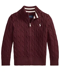 Polo Ralph Lauren Boys 2T-6 Cable-Knit Full-Zip Sweater