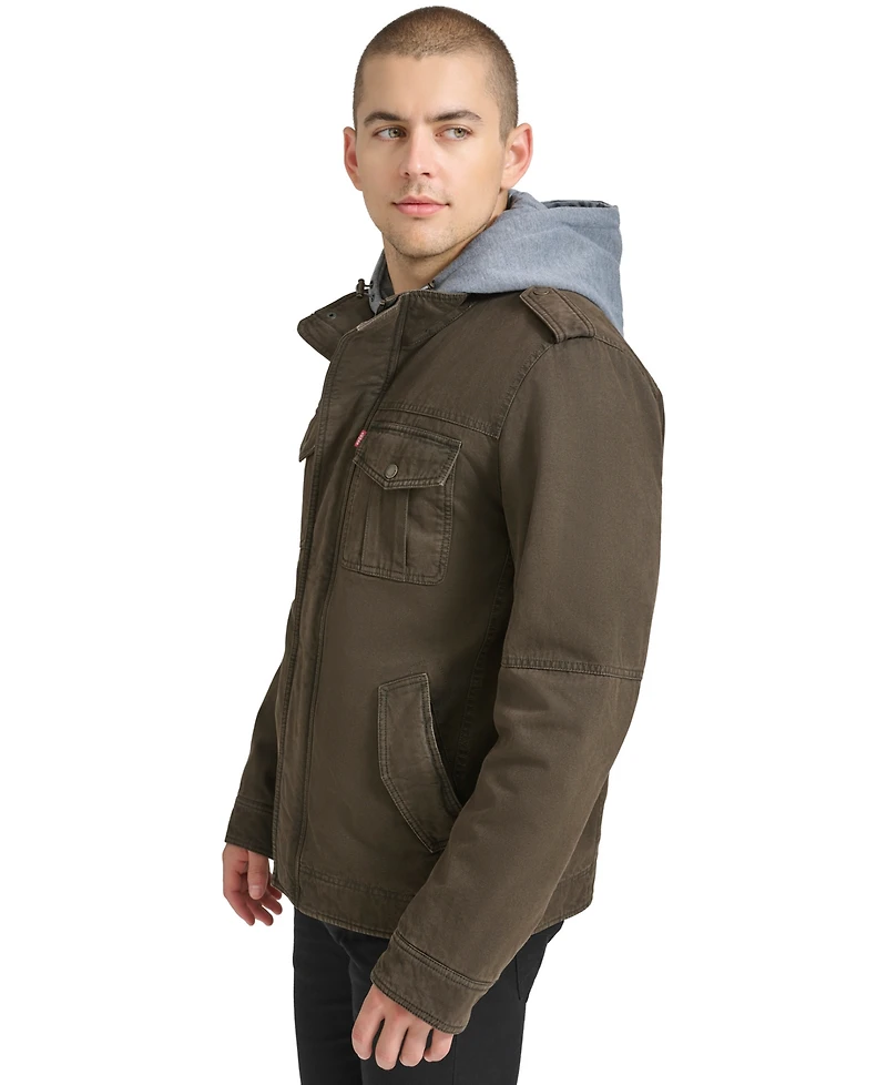Levi's Men's Sherpa Lined Two Pocket Hooded Trucker Jacket