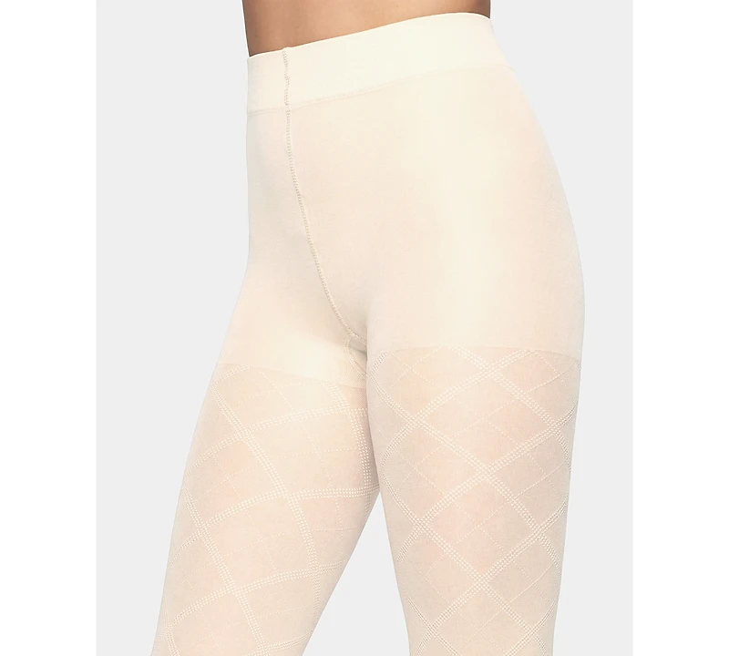 Hue Women's Textured Diamond Sheer Lightweight Tights