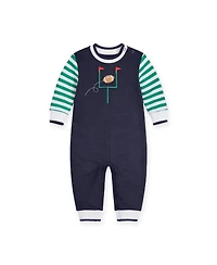 Florence Eiseman Baby Girl ( 3M To 24M ) Knit Longall With Football Field Goal