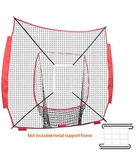 Sevorley 7x7 ft Replacement Baseball and Softball Practice Net with Strike Zone