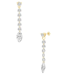 Macy's Lab-Grown Diamond Drop Earrings (2 ct. t.w.) in 14k Yellow Gold