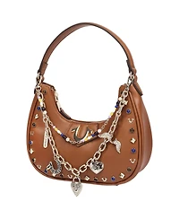 True Religion Women's Chain and Studs Pu Hobo Bag