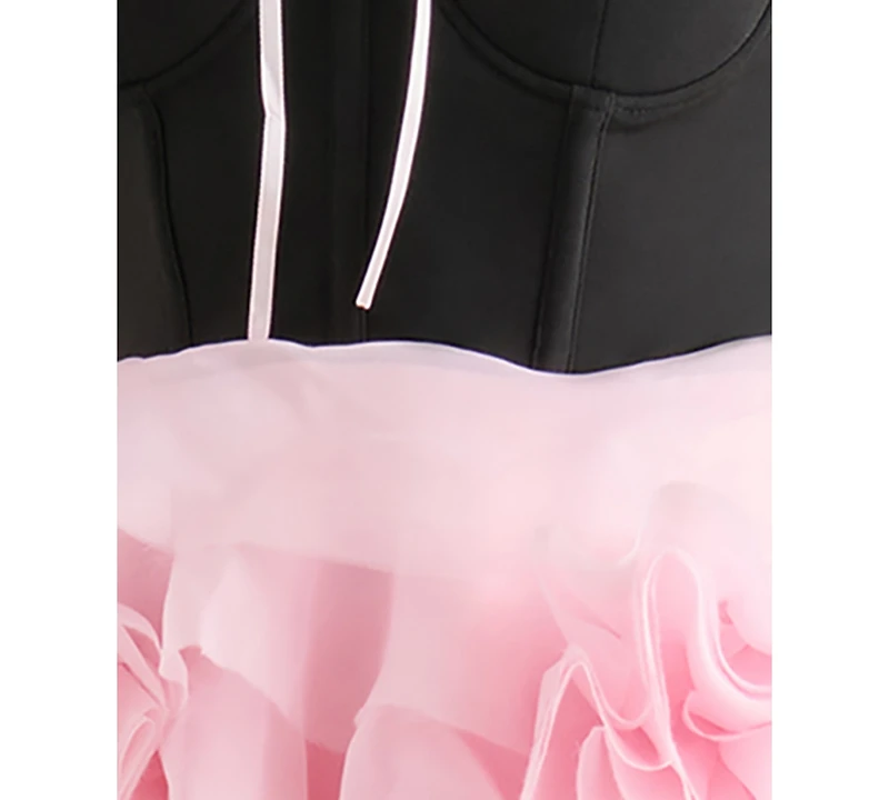 Betsey Johnson Juniors' Sweetheart Tiered Mini Dress