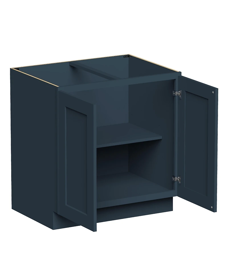 Boyel Living 33 Inch Width Full Height Door Base Cabinet, Ready to Assemble Kitchen Cabinet with Solid Wood Frame, Soft-Close Slides and Hinges