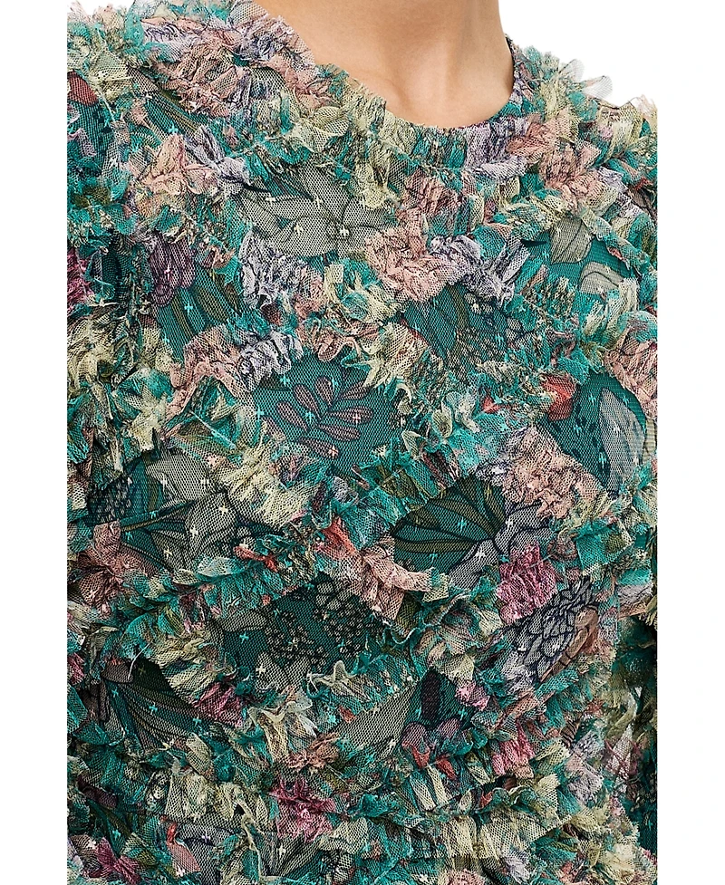 Maryisa Women's Floral Ruffle Maxi Dress