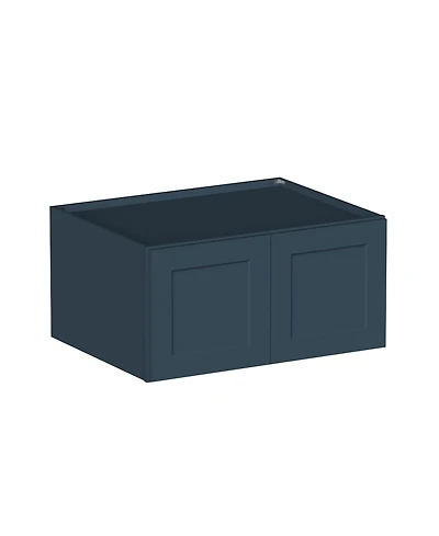 Boyel Living 18 Inch Height Double Door Deep Wall Cabinets, Ready to Assemble Kitchen Cabinet with Solid Wood Frame, Soft-Close Slides and Hinge