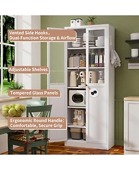 Boyel Living Storage Cabinet 5 Shelf Adjustable Steel Modern Tool Free Assembly