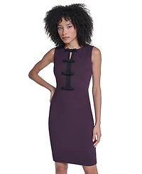 Karl Lagerfeld Paris Women's Scuba Crepe with Bows Short Dress