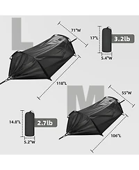 Piscifun 600lbs Capacity Camping Hammock With Mosquito Net Tree Straps Portable Lightweight Outdoor Gear