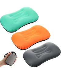 Piscifun 3 Pack Inflatable Camping Travel Neck Support Pillow Ultralight Portable