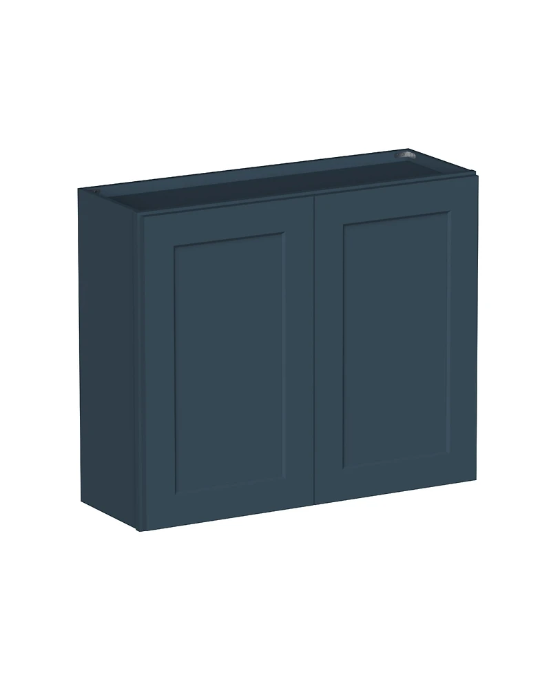 Boyel Living W36" Dove Wall Cabinet with Full Overlay Hdf Door for Custom Kitchen or Bathroom