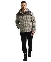 Hunter Men's Zipper-Front Plaid Print Jacket