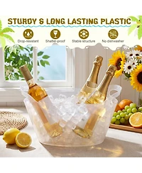 Piscifun 6 Pack Plastic Ice Buckets With Handles Portable Drink Chiller For Parties Weddings BBQs