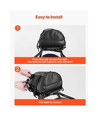 Sevorley Motorcycle Tail Bag, 10 L Rear Seat Luggage with Waterproof Rain Cover and Shoulder Strap