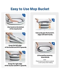 Piscifun 16L Collapsible Silicone Bucket With Multi Functional Lid Foldable Portable Camping Cleaning Storage