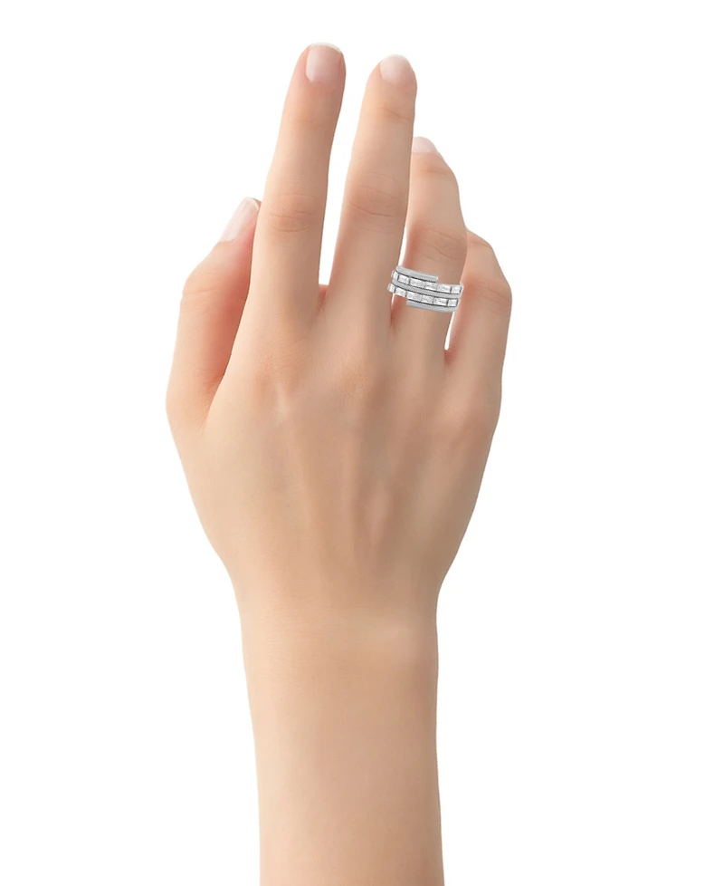 And Now This Cubic Zirconia Silver Plated Coil Ring, Macy's Exclusive