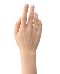 And Now This 2-Pc. Cubic Zirconia 18k Gold Plated Brass Ring Set, Macy's Exclusive