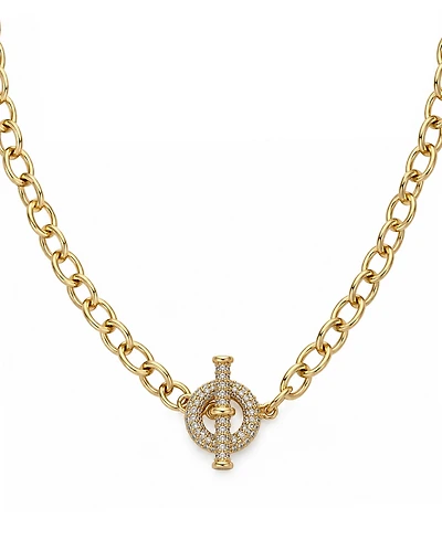 And Now This Cubic Zirconia Toggle Necklace