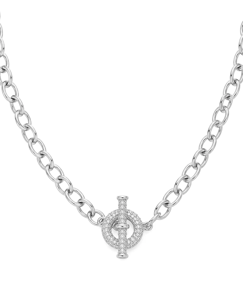 And Now This Cubic Zirconia Toggle Necklace