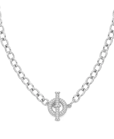 And Now This Cubic Zirconia Toggle Necklace