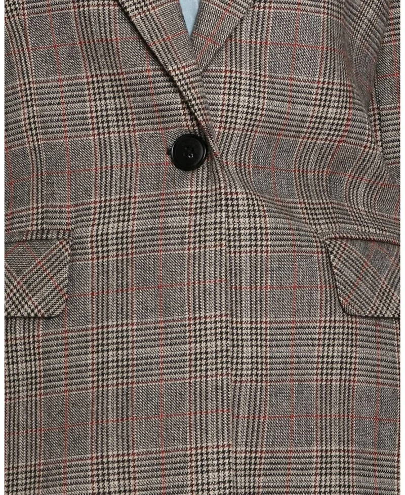 Belle & Bloom Women's Paris Grid Single Breasted Blazer