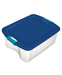 Sterilite 12 Gal Latch and Carry Stackable Storage Bin with Latching Lid, 6 Pack