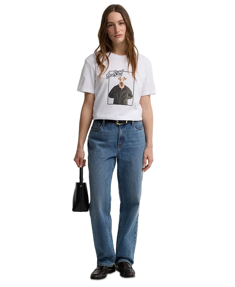 Barbour Women's Mariana Dog Graphic Crewneck T-Shirt