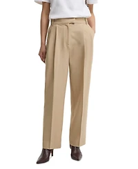 Barbour Women's Fawne Straight-Leg Pleated Trousers