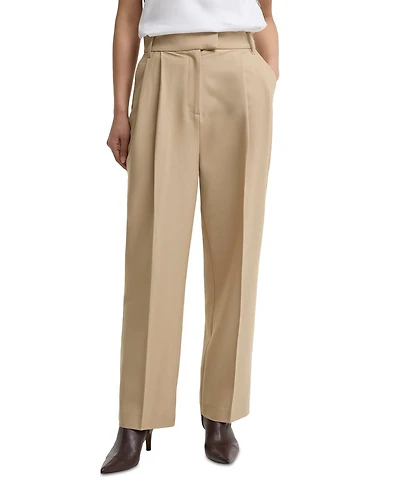 Barbour Women's Fawne Straight-Leg Pleated Trousers