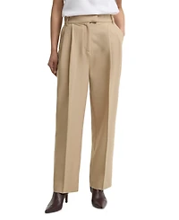 Barbour Women's Fawne Straight-Leg Pleated Trousers