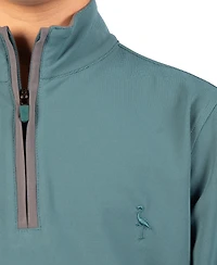 TailorByrd Micro Grid Textured Performance Quarter Zip