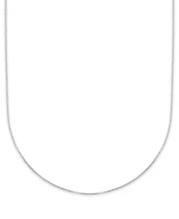 Macy's Diamond-Cut Box Chain Necklace in 10k White Gold