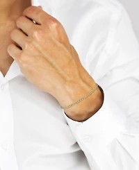 Macy's Two-Tone Ice Chain Bracelet in 10k Yellow Gold