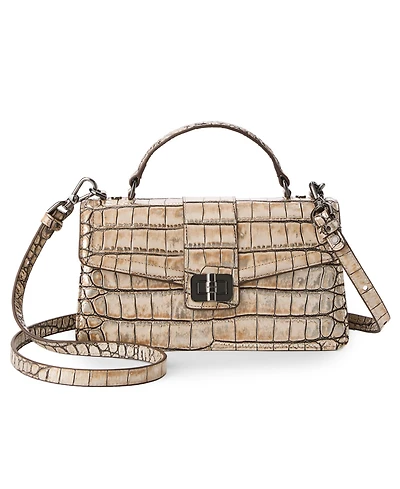 Brahmin Genie Shale Leather Small Crossbody Handbag
