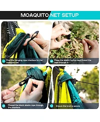 Piscifun Camping Hammock With Mosquito Net Portable Tree Straps For Outdoor Hiking Beach Backyard
