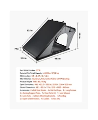 Sevorley Aluminum Hard Shell Rooftop Tent for 2-3 Person with Led Light, Window and Mattress