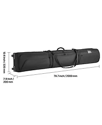 Sevorley Ski Roller Bag with Wheels, Padded Snowboard Travel Bag Fits Skis up to 190 cm