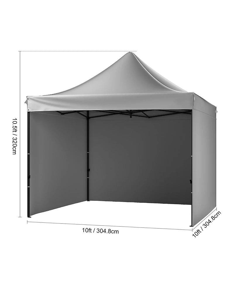 Sevorley 10x10 ft Pop Up Canopy Tent with Removable Sidewalls and Wheeled Bag