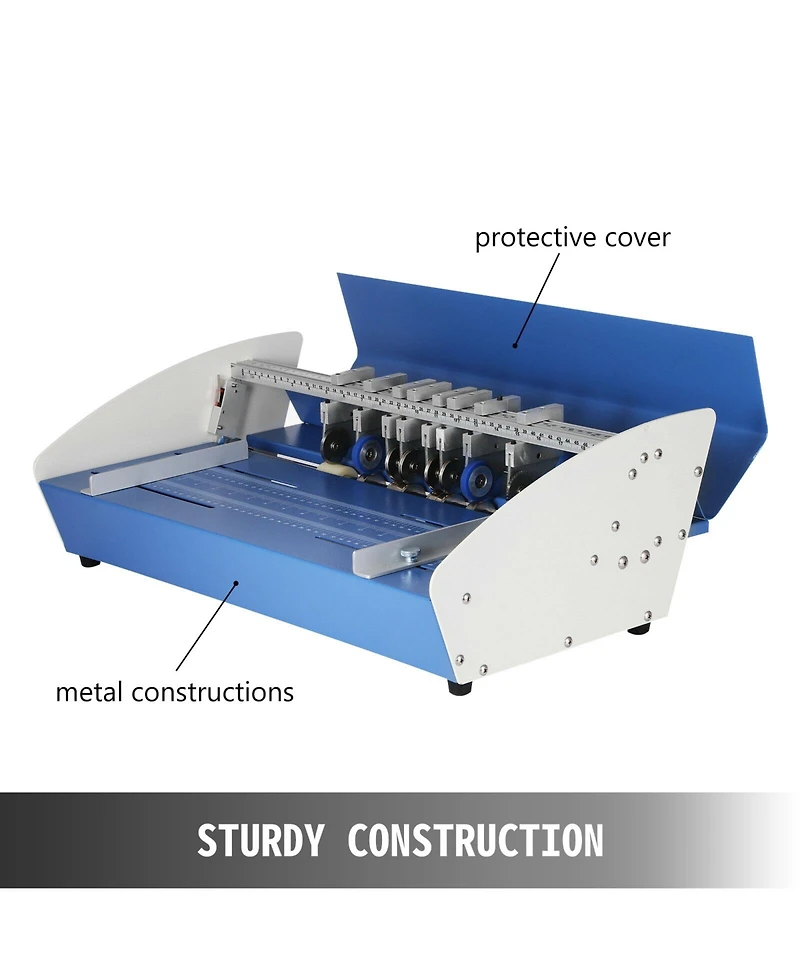 Sevorley Electric Paper Creasing and Scoring Machine, 21 Inch 3-in-1