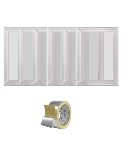 Sevorley 6-Piece Aluminum Silk Screen Printing Frames, 10 x 14 in, 156 Mesh