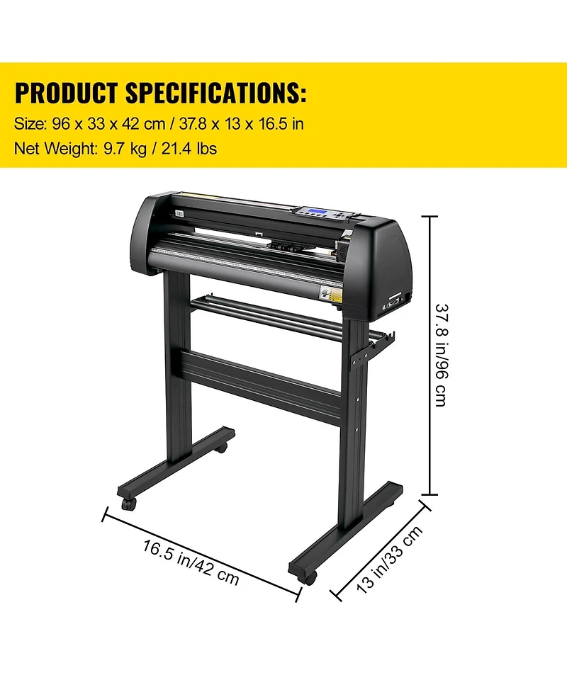 Sevorley 28 in Vinyl Cutter Machine with Floor Stand and Signmaster Software