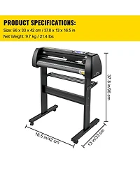 Sevorley 28 in Vinyl Cutter Machine with Floor Stand and Signmaster Software