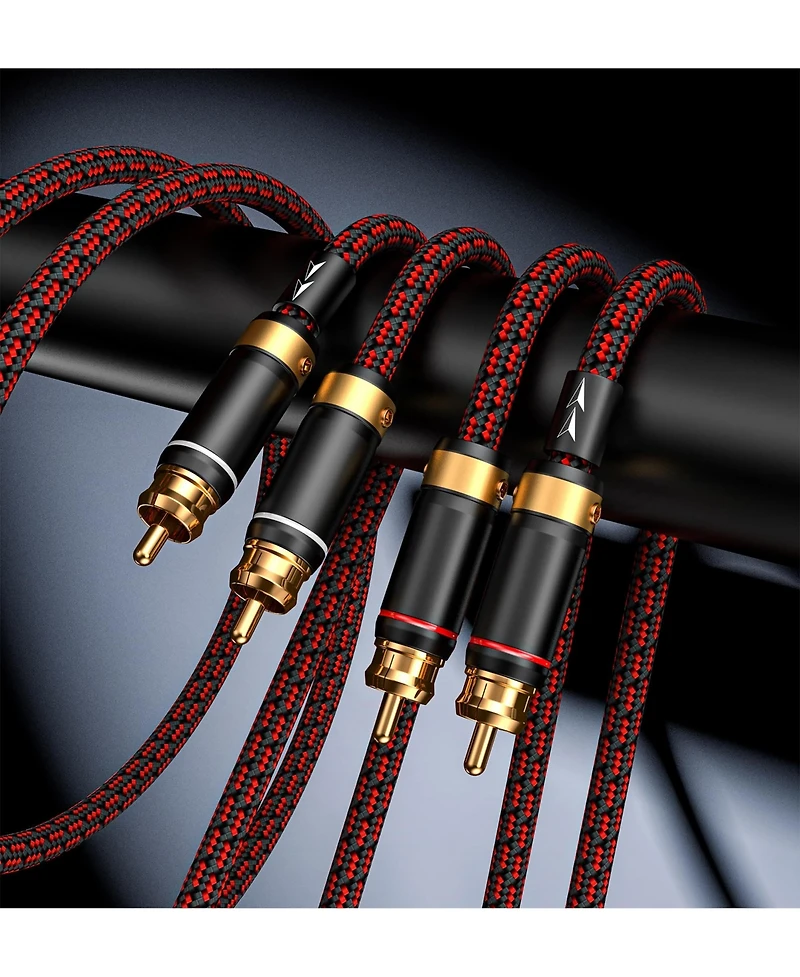 Lofree Audiophile 2 Male Rca Stereo Audio Cable 4N Oxygen Free Copper Heavy Duty HiFi Sound