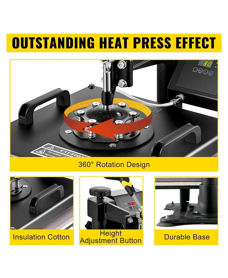 Sevorley 5-in-1 Heat Press with 53-inch Vinyl Cutter Plotter Kit