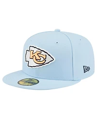 New Era Men's Coastal Blue Kansas City Chiefs 59FIFTY Fitted Hat