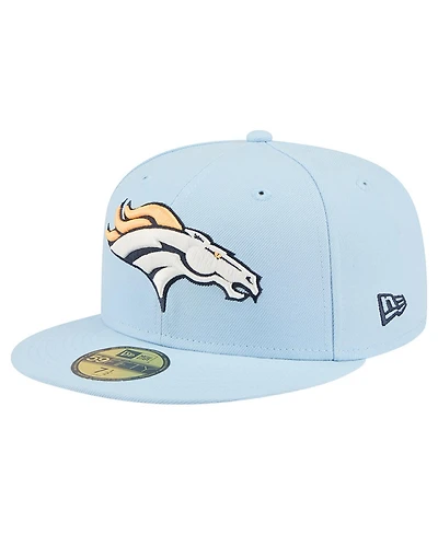 New Era Men's Coastal Blue Denver Broncos 59FIFTY Fitted Hat