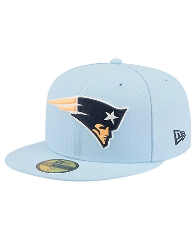 New Era Men's Coastal Blue England Patriots 59FIFTY Fitted Hat